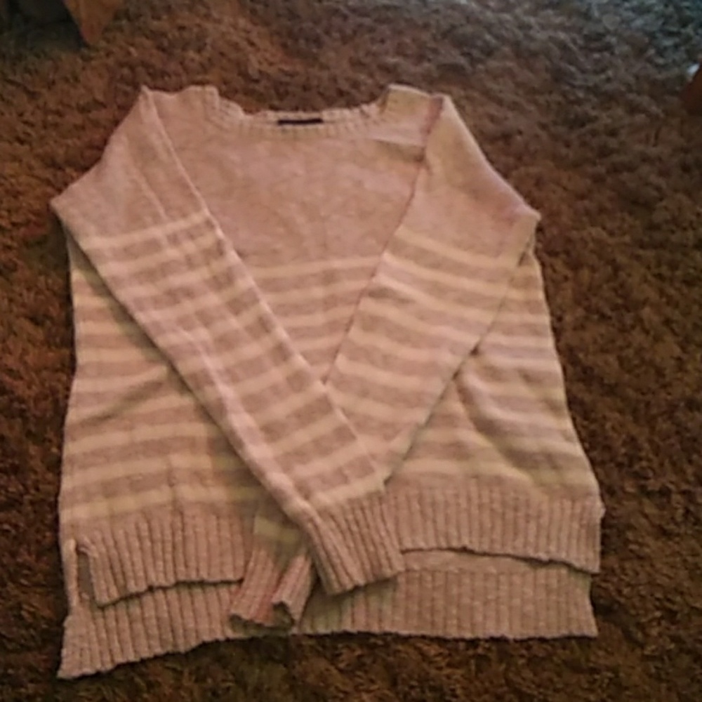 Gray and White Sweater